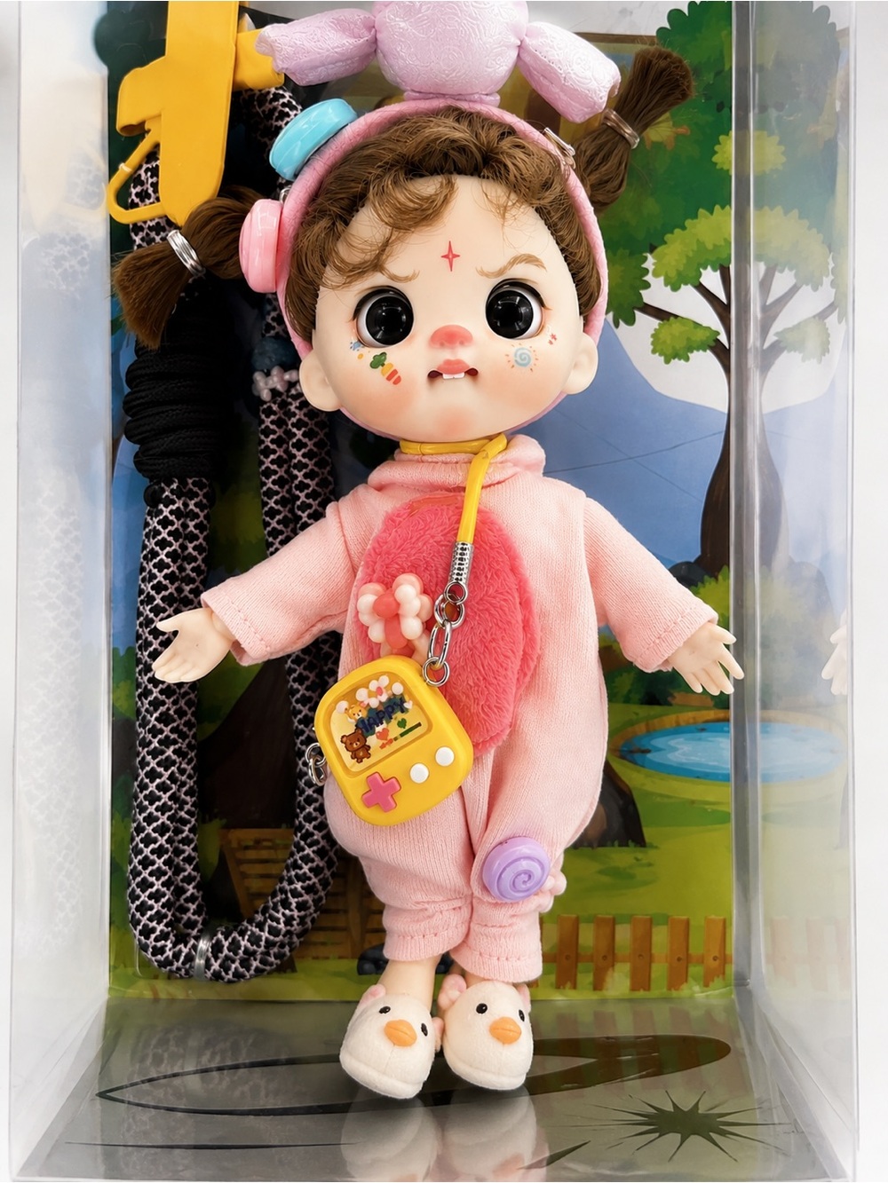 Luolifen Collector Doll Phone Pendant New in Box Pink Bunny Outfit - Picture 5 of 6